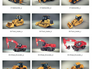 20 Heavy Machines 3D Модель