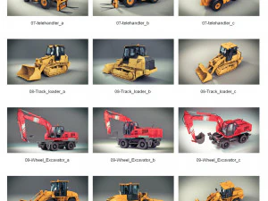 20 Heavy Machines 3D Model