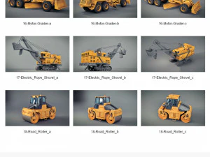 20 Heavy Machines 3D Model