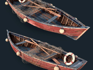 Old fishing boat 3D 模型