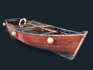 Old fishing boat 3D 模型