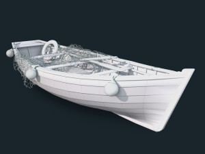 Old fishing boat 3D 模型