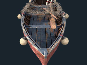 Old fishing boat 3D Model