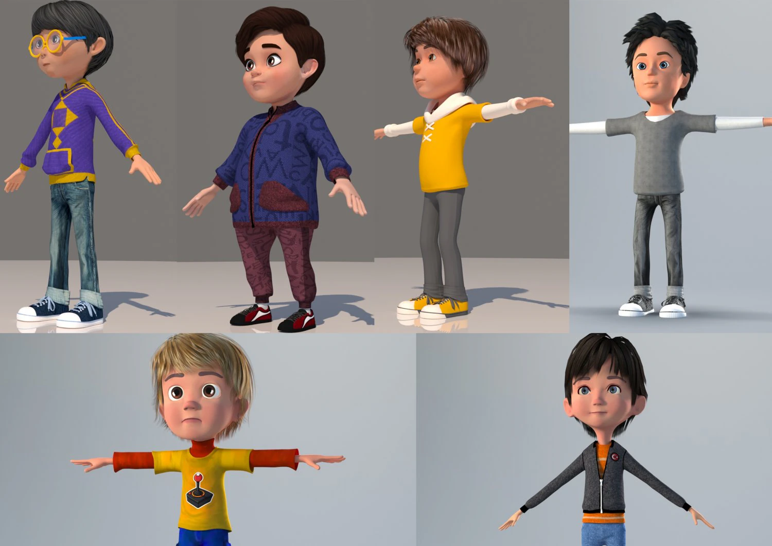 CARTOON CHARACTER PACK 3D Model .c4d .max .obj .3ds .fbx .stl .blend 