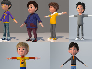 CARTOON CHARACTER PACK 3D Model