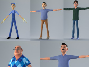CARTOON CHARACTER PACK Model 3D