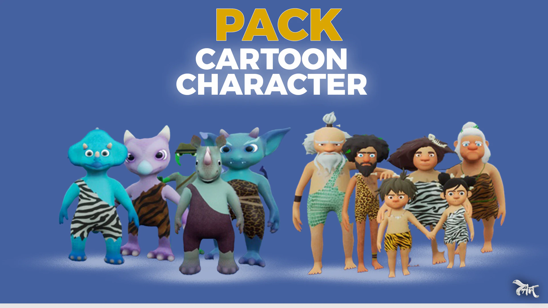 Characters Pack 3D Model .c4d .max .obj .3ds .fbx .stl .blend