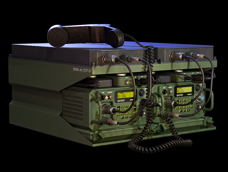 Military Radio MAXTECH PHOENIX III 3D Model .c4d .max .obj .3ds .fbx .stl .blend 