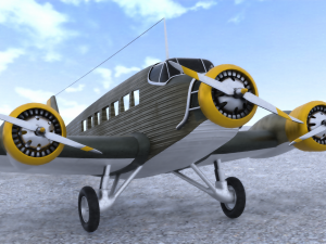 Junkers Ju 52 German airplane bomber WW2 3D Model