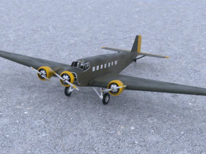 Junkers Ju 52 Duitse vliegtuigbommenwerper WO2 3D Model