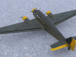 Junkers Ju 52 German airplane bomber WW2 3D Model