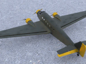 Junkers Ju 52 German airplane bomber WW2 3D Model