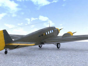 Junkers Ju 52 German airplane bomber WW2 3D Model