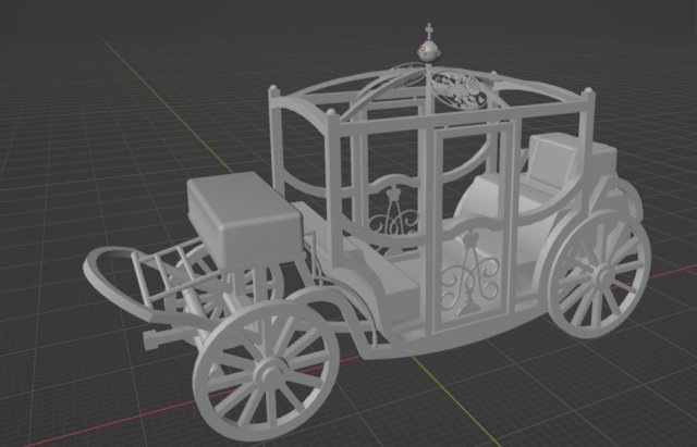 Carriage of rus Model 3D .c4d .max .obj .3ds .fbx .stl .blend