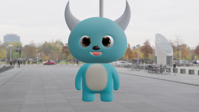 Cute Monster Model Modelo 3D .c4d .max .obj .3ds .fbx .stl .blend 