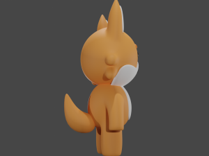 Cute Fox Model 3D Model