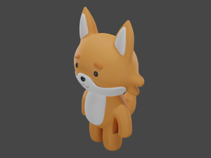 Cute Fox Model 3D Model