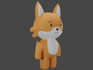 Cute Fox Model 3D Model