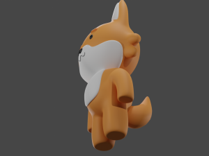 Cute Fox Model 3D Model