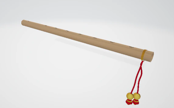 Krishna Flute Model 3D Model .c4d .max .obj .3ds .fbx .stl .blend 