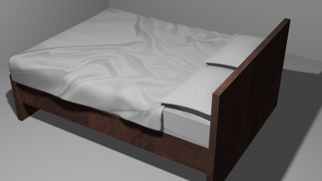 Modern Bed Model Modelo 3D .c4d .max .obj .3ds .fbx .stl .blend 