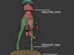 TATSUMAKI FIGURE - ONE-PUNCH MAN 3D 打印模型