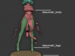 TATSUMAKI FIGURE - ONE-PUNCH MAN 3D Print Model