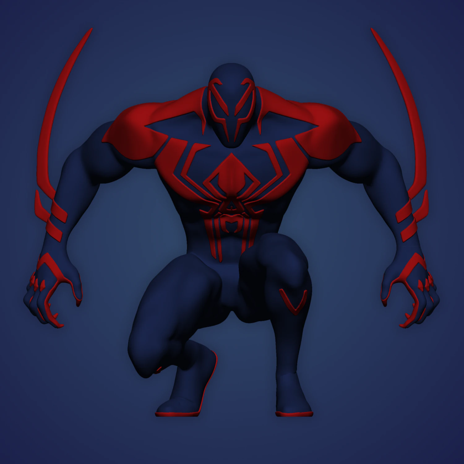 SPIDERMAN 2099 FIGURE 3D Print Model .c4d .max .obj .3ds .fbx .stl .blend 