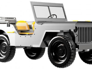 Willys jeep Army car 3D Model