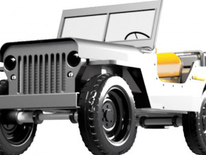 Willys jeep Army car 3D Model