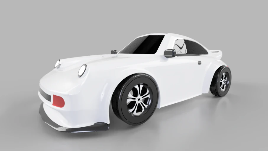 Porsche 911 Turbo 3D Model .c4d .max .obj .3ds .fbx .stl .blend