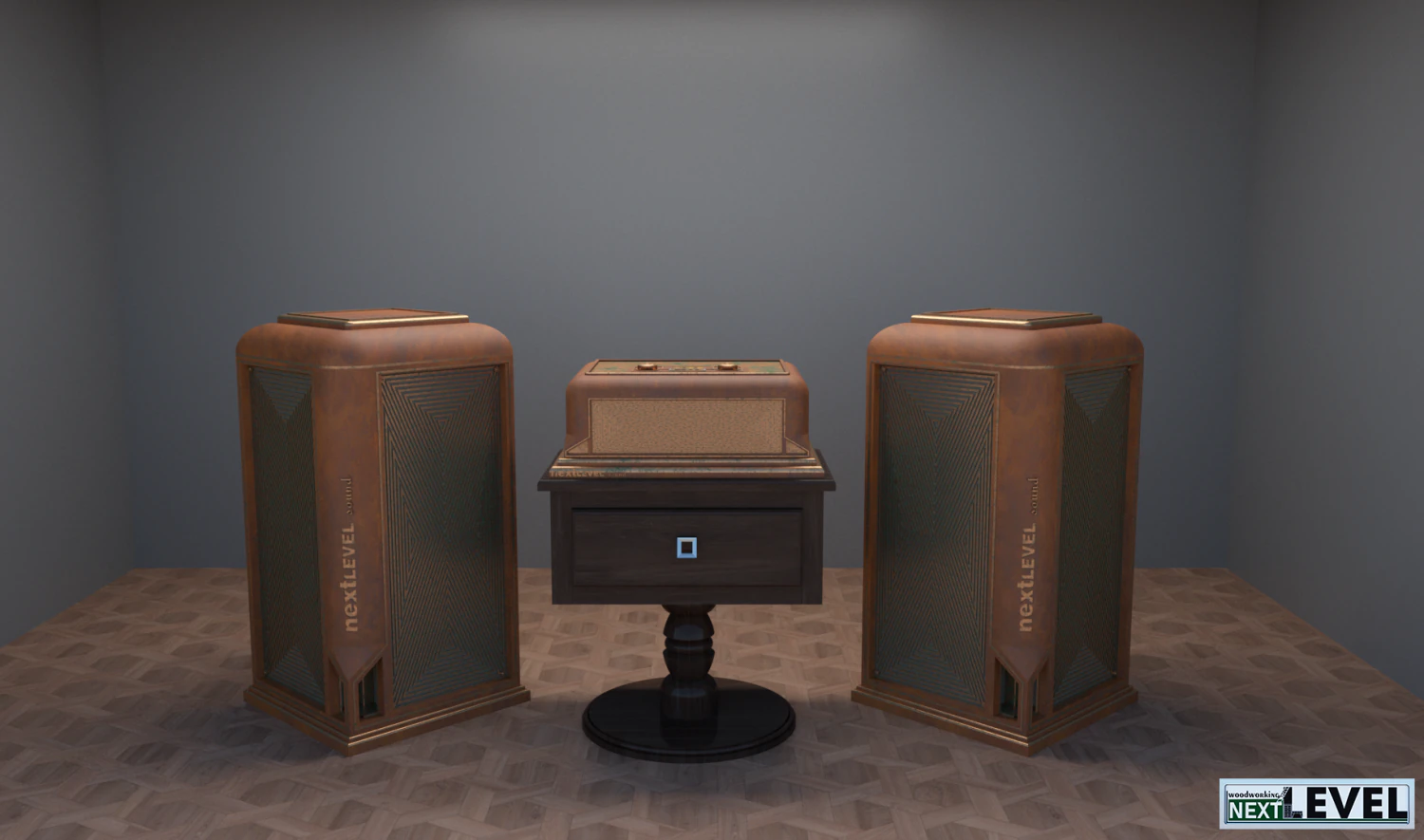 Micro sistem vintage 3D Model .c4d .max .obj .3ds .fbx .stl .blend