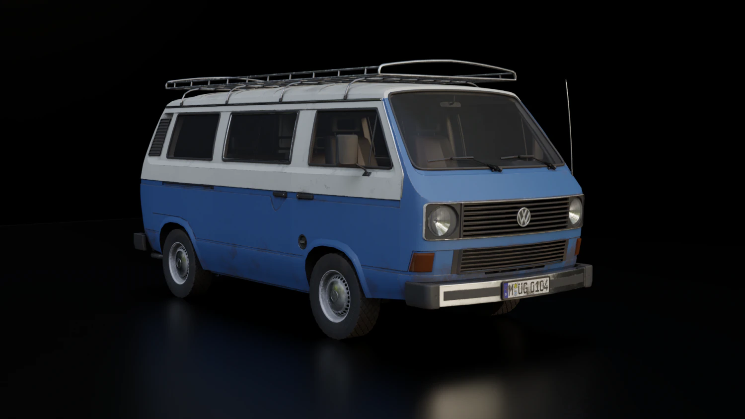 Volkswagen Transporter t3 1979 3D Model .c4d .max .obj .3ds .fbx .stl .blend 