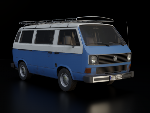 Volkswagen Transporter t3 1979 3D Model