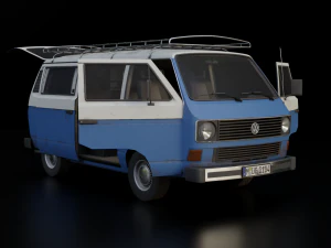 Volkswagen Transporter t3 1979 3D Model