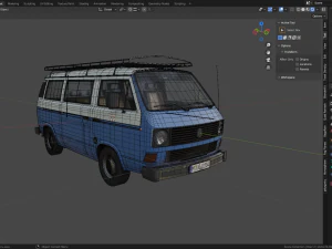 Volkswagen Transporter t3 1979 3D Model