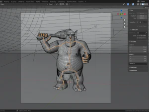 Orc with club 3D Model