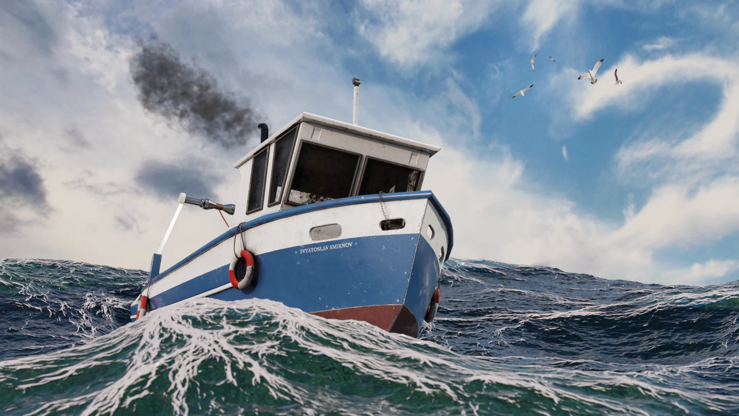 Fishing boat 3D Model .c4d .max .obj .3ds .fbx .stl .blend