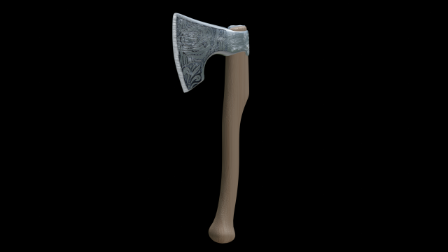 Silver axe Modelo 3D .c4d .max .obj .3ds .fbx .stl .blend 