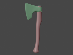 Silver axe Modelo 3D