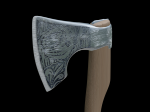 Silver axe Modelo 3D