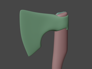 Silver axe Modelo 3D