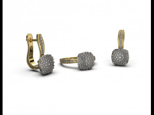Ring and earrings 01 3D-Druckmodell