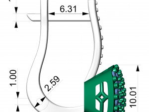 Ring and earrings 01 3D-Druckmodell