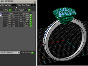 Ring and earrings 01 3D-Druckmodell