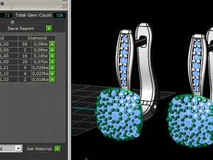 Ring and earrings 01 3D Print Model