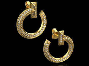 Earrings 001 Modèles 3D en vedette