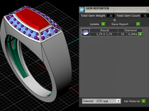 Onyx diamond signet ring 3Dプリントモデル
