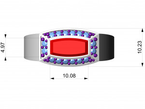 Onyx diamond signet ring 3Dプリントモデル