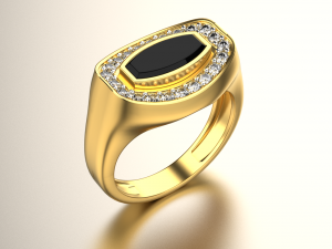 Onyx signet ring 13 3D Print Model
